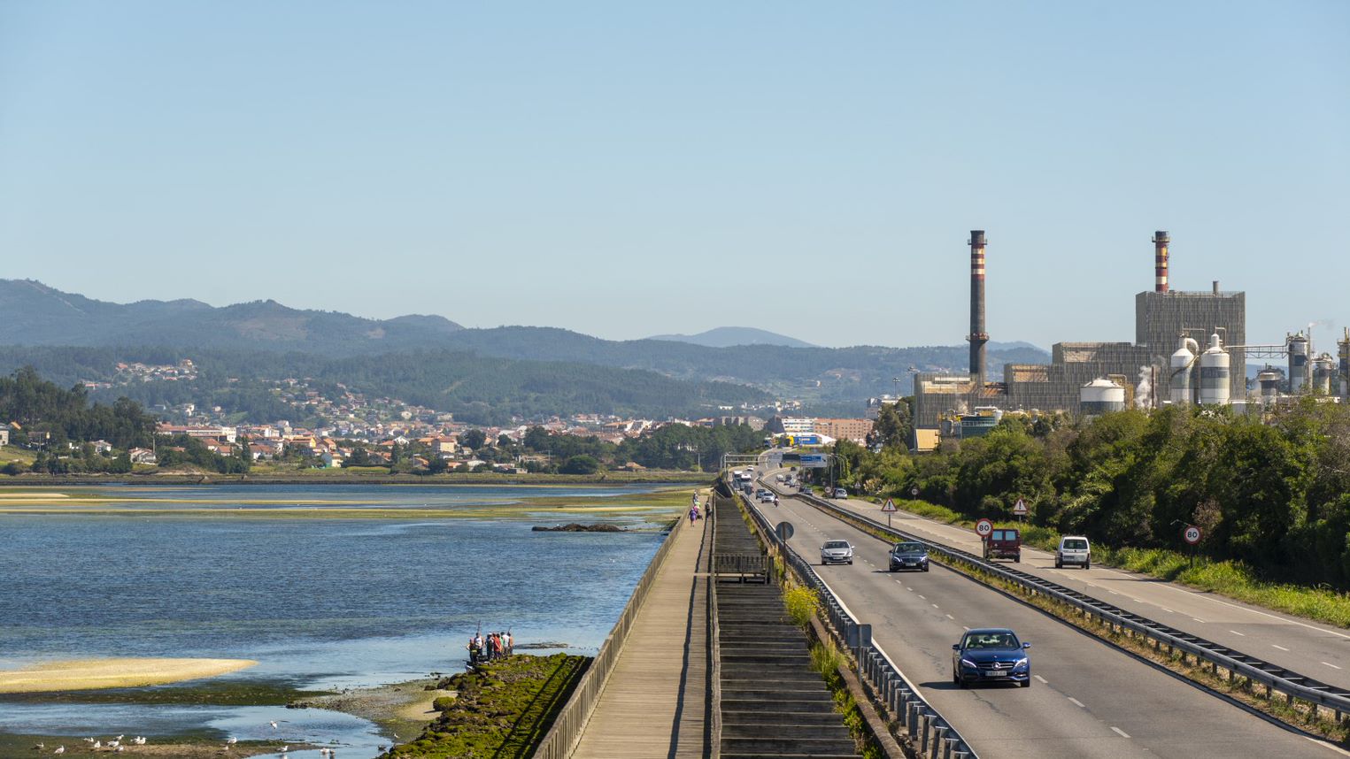 Vista de la biofábrica de Ence en Pontevedra