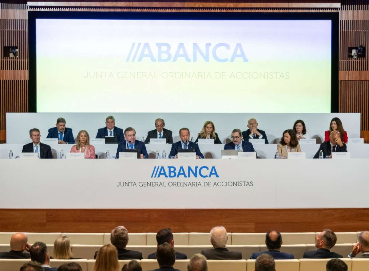 Imagen de la junta general de accionistas de Abanca de junio de 2024