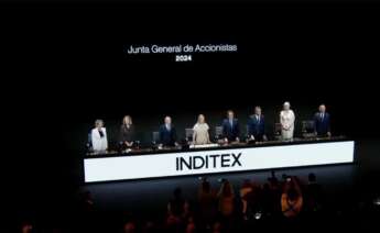 El consejo de administración de Inditex en la junta de accionistas celebrada en Arteixo / EP