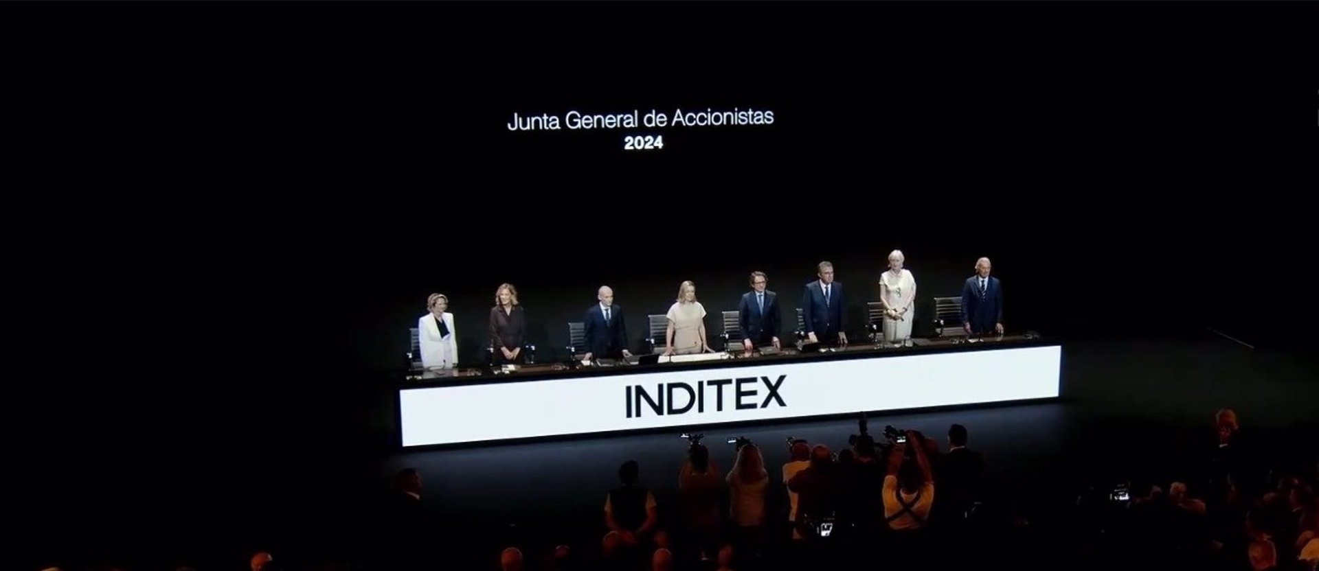 El consejo de administración de Inditex en la junta de accionistas celebrada en Arteixo / EP