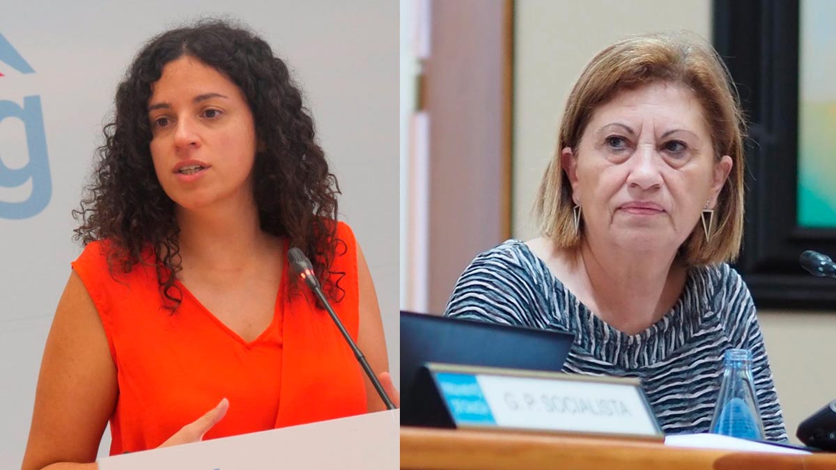 Noa Presas, portavoz de Facenda del BNG, y Elena Espinosa, portavoz de Orzamentos del Grupo Socialista