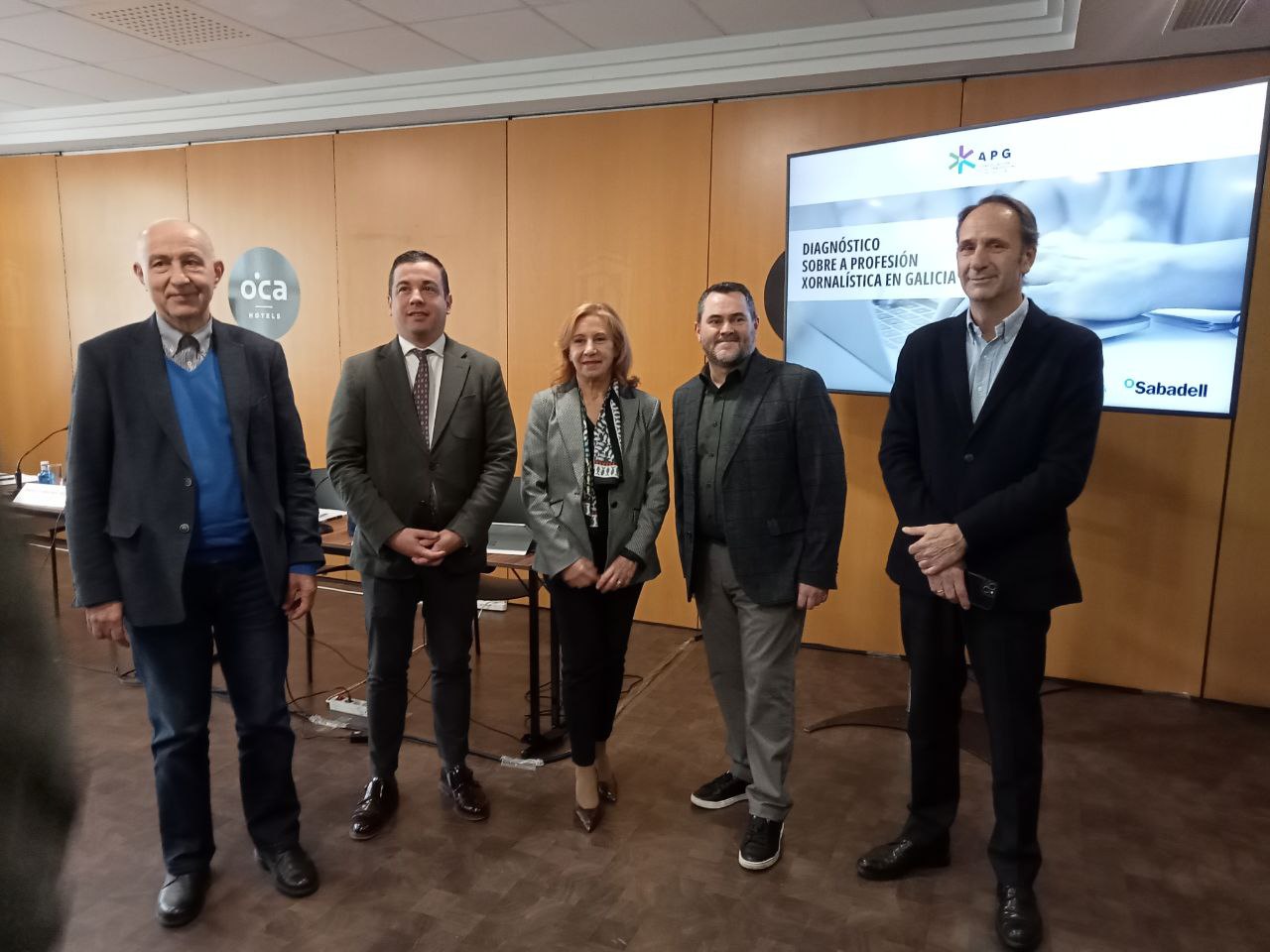 Imagen de la presentación del Diagnóstico de la Profesión Periodística en Galicia por parte de la APG / APG