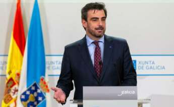 El conselleiro de Presidencia, Xustiza y Deporte, Diego Calvo, en la rueda de prensa del Consello de la Xunta / Xunta