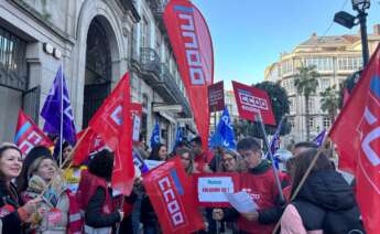 Movilización de CCOO en Vigo para reclamar una acuerdo de viabilidad para la continuidad de Muface / CCOO