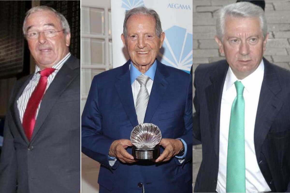 De izquierda a derecha, Jacinto Rey, Olegario Vázquez Raña y José Collazo