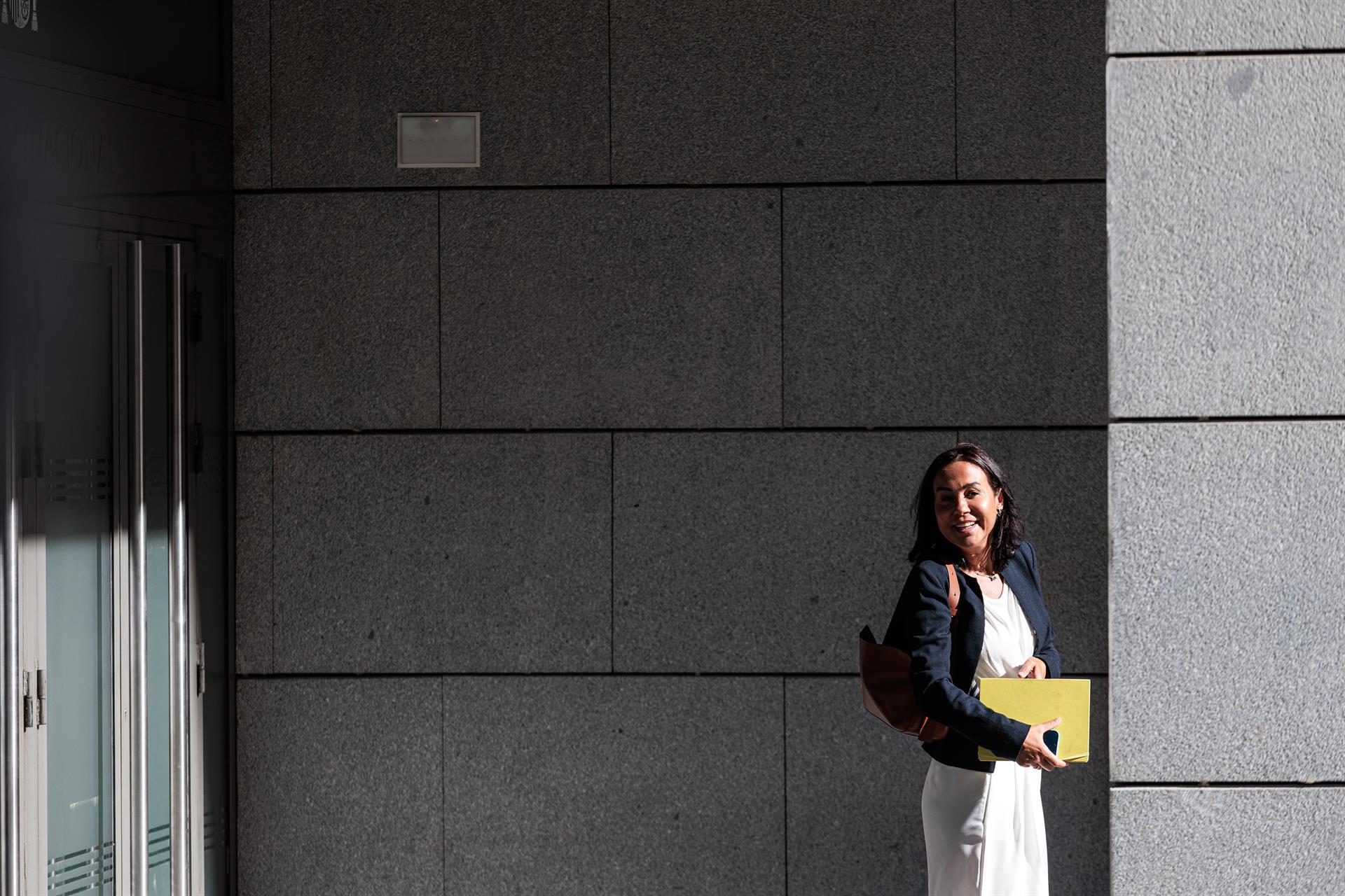 La expresidenta de Adif Isabel Pardo de Vera sale tras declarar como testigo en el ‘caso Koldo’, en la Audiencia Nacional / Europa Press