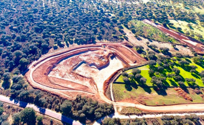 Imagen aérea de la mina de uranio de Berkeley en Salamanca