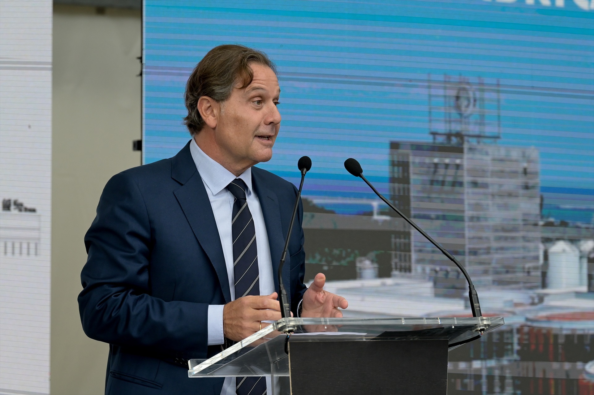 Ignacio Rivera, presidente ejecutivo de Hijos de Rivera, durante la inauguración de la planta de Morás / Europa Press