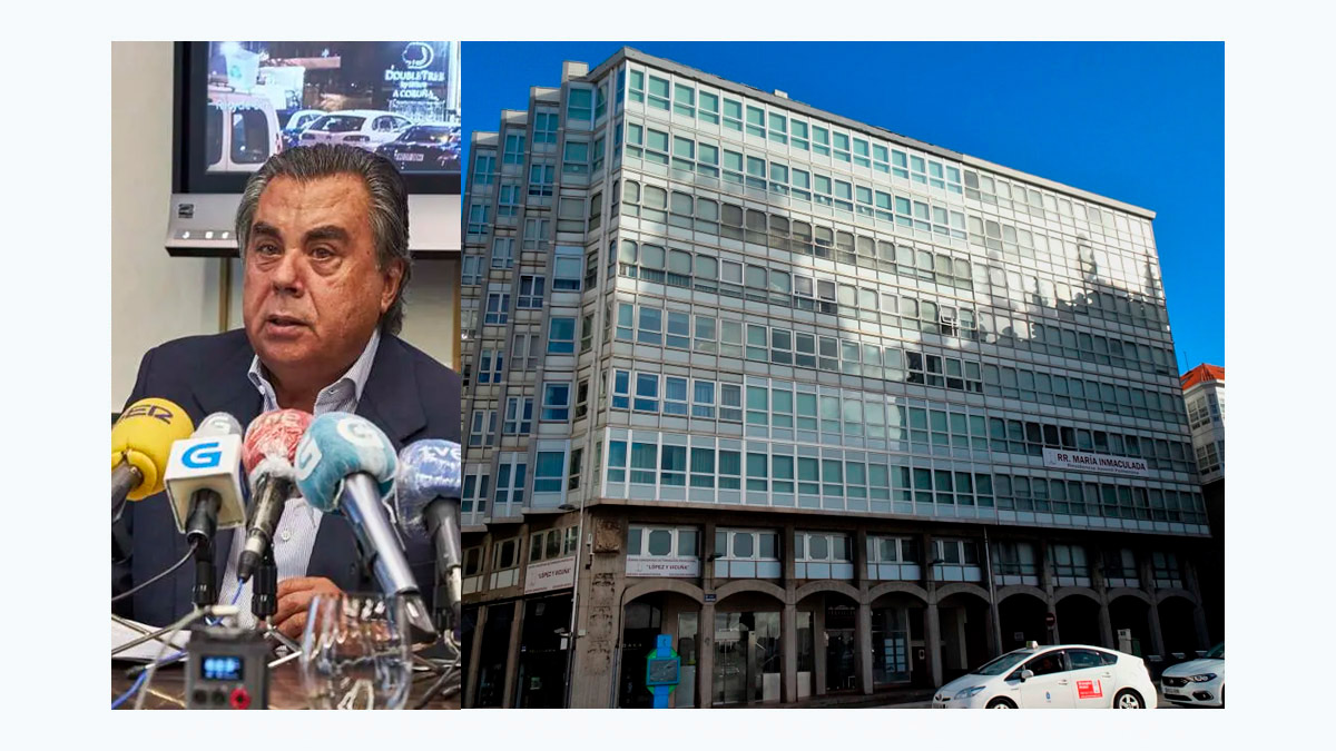El empresario Jose Souto, al lado del edificio de las Inmaculadas en A Coruña, adquirido en el verano de 2025