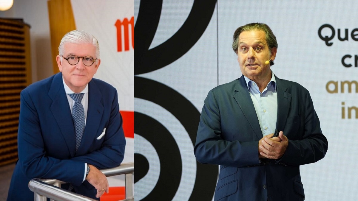 Alberto Rodríguez-Toquero, consejero delegado de Mahou-San Miguel, al lado de Ignacio Rivera, presidente de Corporación Hijos de Rivera (Estrella Galicia)