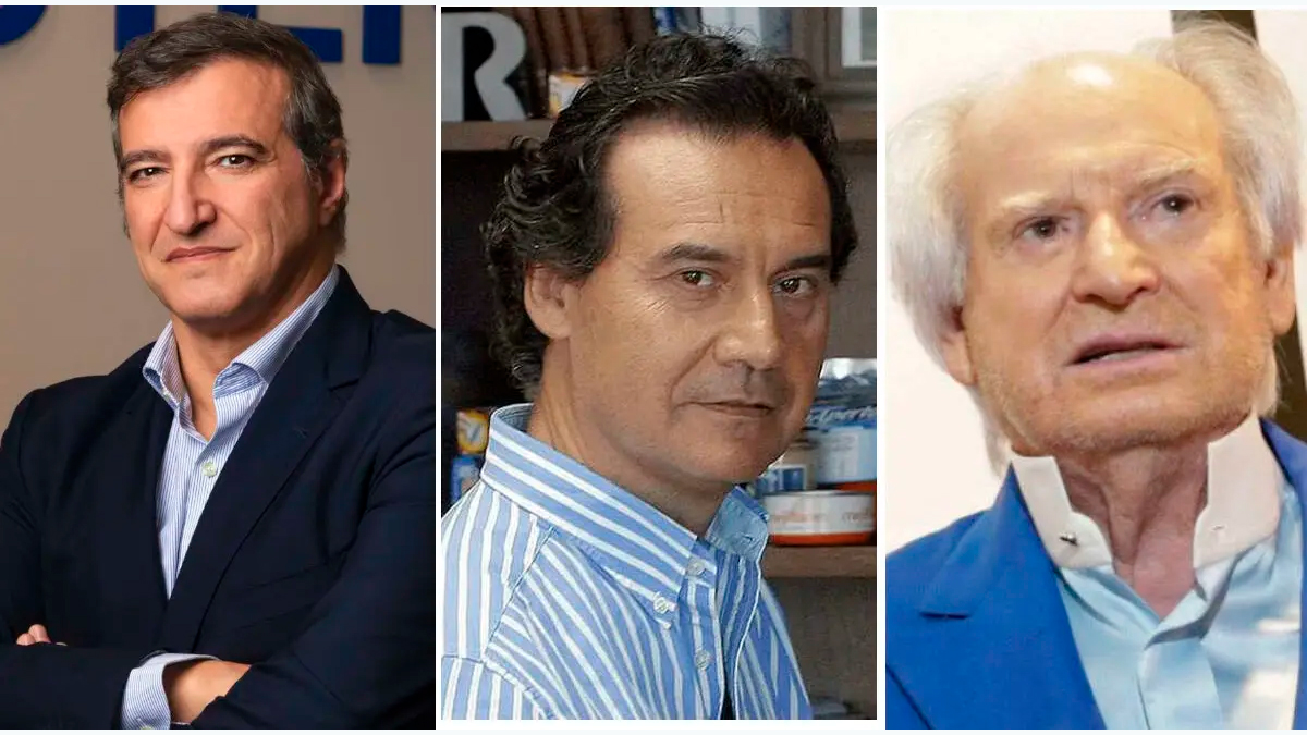 Mané Calvo, consejero delegado de Calvo, Jesús Alonso, consejero delegado de Jealsa, y el fundador de Frinsa, Ramiro Carregal