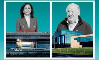 Ana Botín, presidenta de Banco Santander, junto a Amancio Ortega, fundador y máximo accionista de Inditex / Pablo Ares Heres