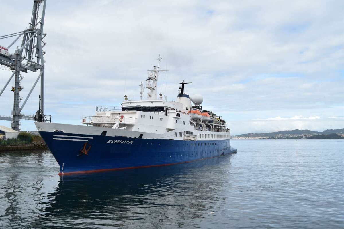 El buque Expedition, entregado por astilleros San Enrique (Marina Meridional) tras su puesta a punto en las instalaciones de Vigo / ASR