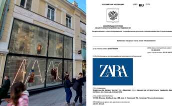 Imagen de una tienda de Maag, una de las marcas que 'sustituyeron' a Inditex en Rusia frente a la solicitud de la compañía de registrar el logotipo de Zara sobre un fondo azul