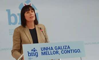 La portavoz nacional del BNG, Ana Pontón, en rueda de prensa - EUROPA PRESS