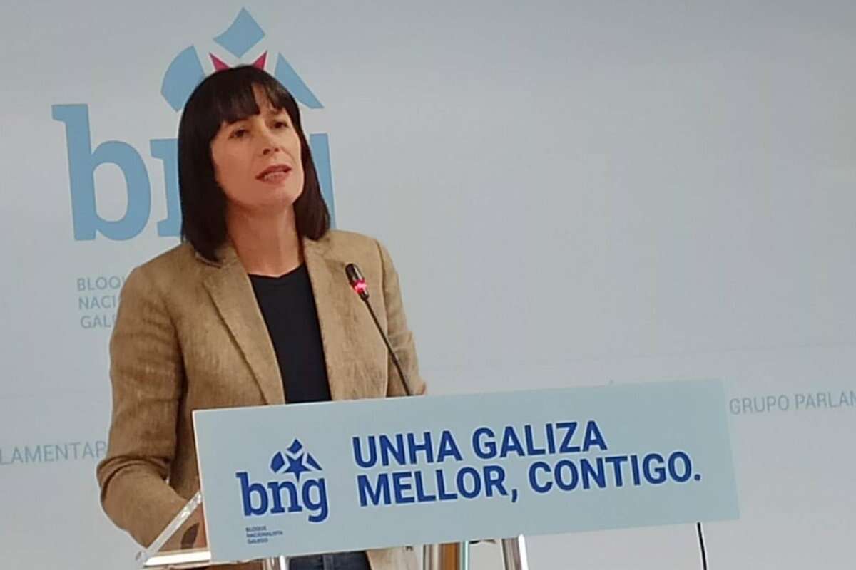 La portavoz nacional del BNG, Ana Pontón, en rueda de prensa - EUROPA PRESS
