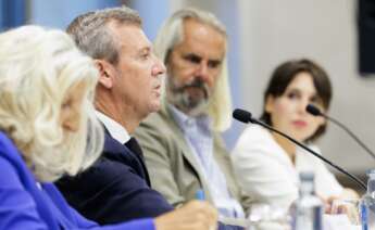 El presidente de la Xunta, Alfonso Rueda, participa en Vigo en una tribuna-coloquio organizada por la Asociación-Clúster de Empresas de Ingeniería, Consultoría y Servicios Tecnológicos de Galicia (AGEINCO). - DAVID CABEZÓN @ XUNTA