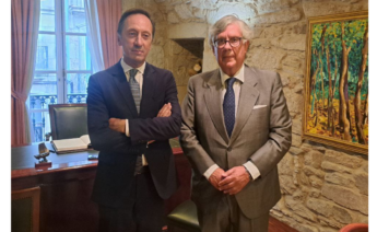 Jose Duarte, embajador de Portugal en España, y Juan Manuel Vieites, presidente de la Confederación de Empresarios de Galicia