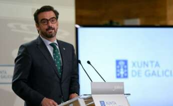 El conselleiro de Presidencia, Xustiza e Deportes, Diego Calvo, en rueda de prensa tras el Consello de la Xunta. - XUNTA