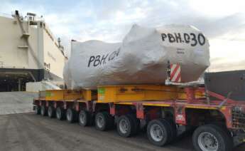 Llegada a Vigo de los últimos componentes del Centro de Protonterapia, a 26 de noviembre de 2025. - XUNTA DE GALICIA