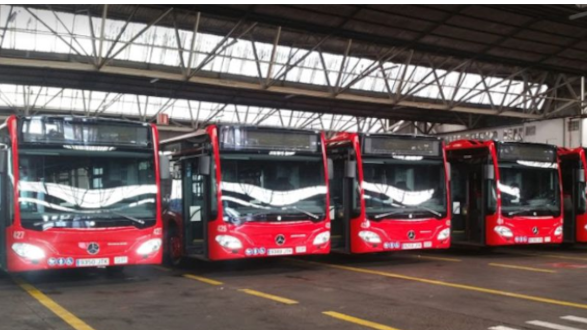Imagen de archivo de la flota de autobuses de Compañía de Tranvías / Concello de A Coruña