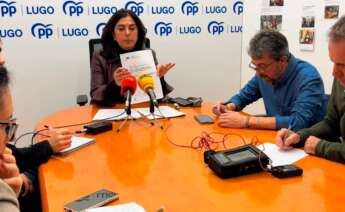 Elena Candia en rueda de prensa