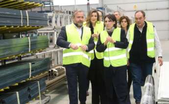 María Jesús Lorenzana, conselleira de Economía, en su visita en el parque empresarial Lalín 2000 las instalaciones de Inasus
