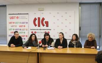 Rueda de prensa para informar sobre la huelga en el comercio textil en la provincia de A Coruña / CIG