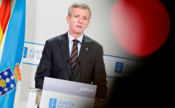 El titular del Gobierno gallego, Alfonso Rueda, comparece ante los medios tras el Consello de la Xunta