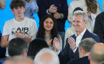 El presidente del PP de Galicia y presidente de la Xunta de Galicia, Alfonso Rueda, durante un acto del PP de Galicia / Europa Press