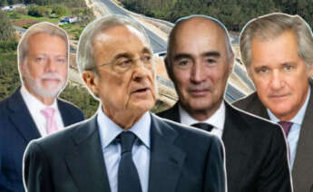 De izquierda a derecha, Luis Amodio (OHLA), Florentino Pérez (ACS), Rafael del Pino (Ferrovial) y José Manuel Entrecanales (Acciona) / ED