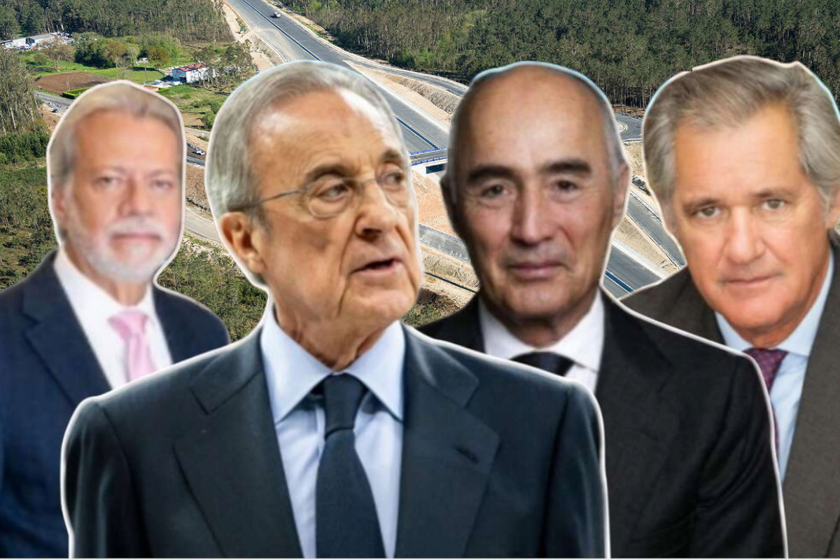 De izquierda a derecha, Luis Amodio (OHLA), Florentino Pérez (ACS), Rafael del Pino (Ferrovial) y José Manuel Entrecanales (Acciona) / ED