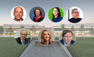 En la fila superior (I-D) Hugh Thompson, Marene Allison, Hasel Diez Castaño y Alberto Yépez. En la fila inferior (I-D) José Manuel Gonzalez-Páramo, Maria Markstedter y Christopher C. Krebs