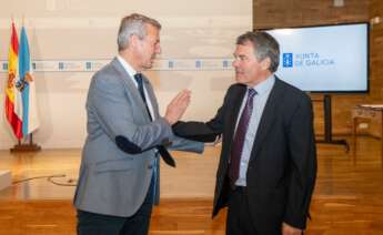 Alfonso Rueda, durante la toma de posesión de José Antonio Álvarez Vidal como presidente de Portos de Galicia / Xunta