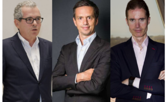 De izquierda a derecha, Pablo Isla (Nestlé), David Saliot (Lactalis) y José Armando Tellado (Capsa)