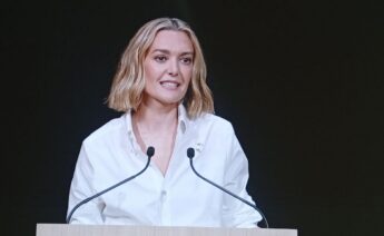 Imagen de Marta Ortega en su intervención durante la junta general de accionistas de Inditex del año 2026 / C.D.P.