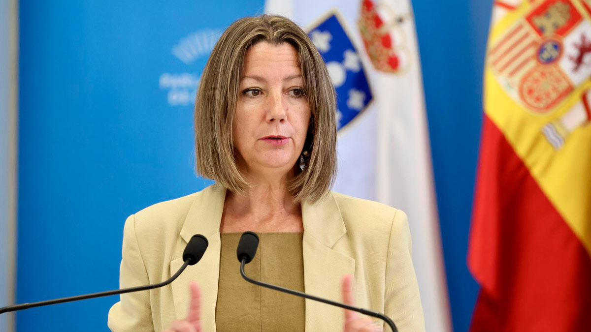 La secretaria de Organización del PSdeG, Lara Méndez, durante una comparecencia en el Parlamento, en imagen de archivo