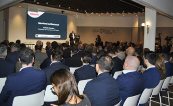 El presidente de la Cámara de Comercio de A Coruña, Antonio Couceiro, durante la presentación del proyecto Empresas Emergentes Galicia 2026 / Pablo Ares Heres