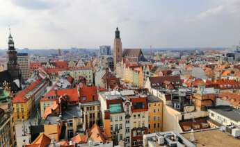 Paisaje urbano de Wroclaw en Polonia