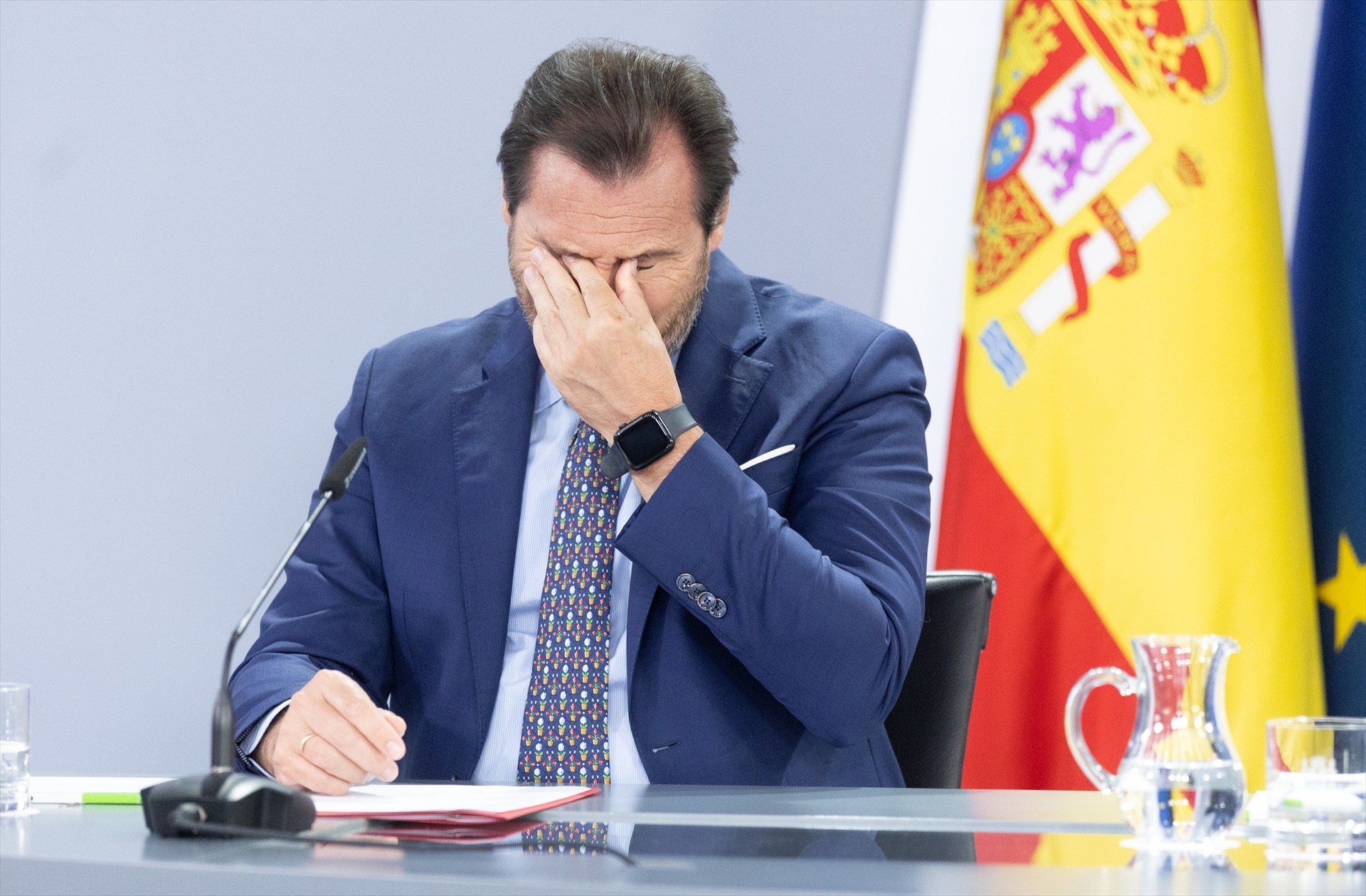 (Foto de ARCHIVO) l ministro de Transportes y Movilidad Sostenible, Óscar Puente , durante una rueda de prensa tras el Consejo de Ministros, a 29 de julio de 2025, en Madrid (España). El Gobierno ha aprobado en el último Consejo de Ministros del curso político la ampliación del permiso por nacimiento de 16 a 17 semanas y la retribución de dos de las 8 semanas del permiso por cuidado de hijo hasta que este cumpla 8 años. Además en el caso de las familia monoparentales el permiso pasará de las 16 semanas a las 32 de permiso por nacimiento o cuidados. Eduardo Parra / Europa Press 29/7/2025