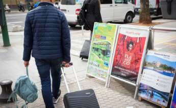 Turistas en el centro de Sevilla.