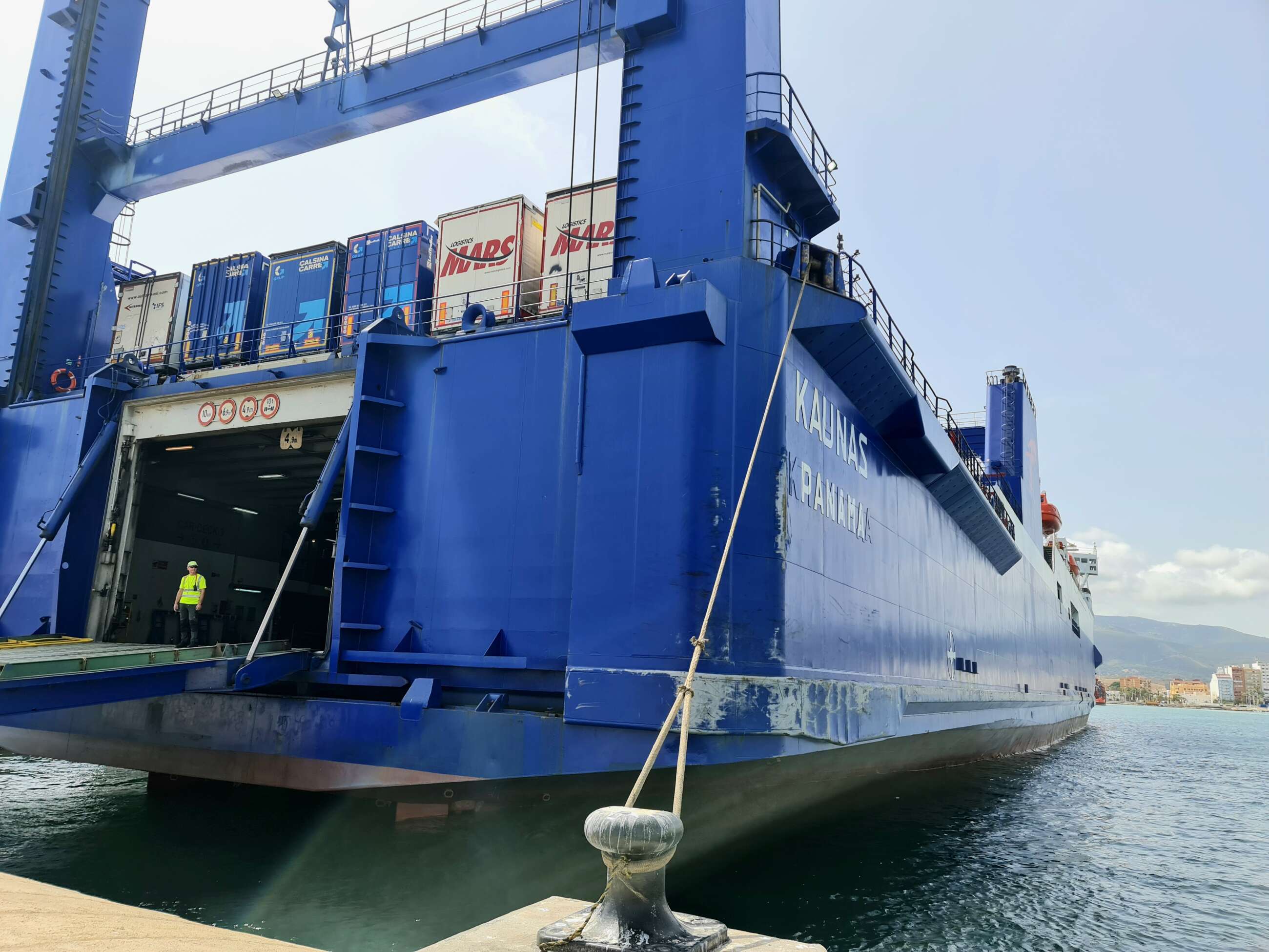 Imagen del servicio de movimiento de vehículos entre Algeciras y Tánger-Med.