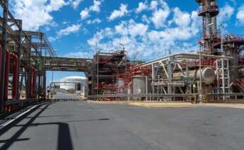 Instalaciones de Cepsa en el Parque Energético de La Rábida, en Palos de la Frontera (Huelva).