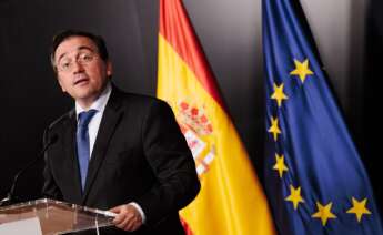 El ministro de Asuntos Exteriores, Unión Europea y Cooperación, José Manuel Albares, tras su reunión con autoridades del Campo de Gibraltar el pasado 9 de octubre de 2024.