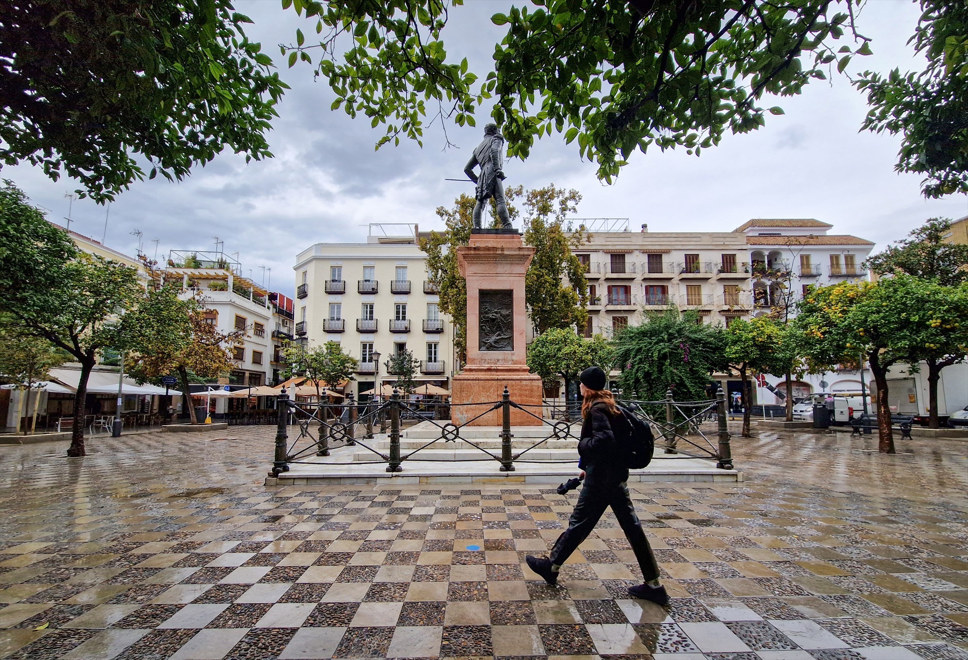 Plaza de la Gavidia en Sevilla (Andalucía, España). Semana Santa.