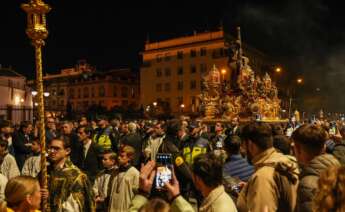 Procesión de Clausura del II Congreso Internacional de Hermandades, en Sevilla a 8 de diciembre.