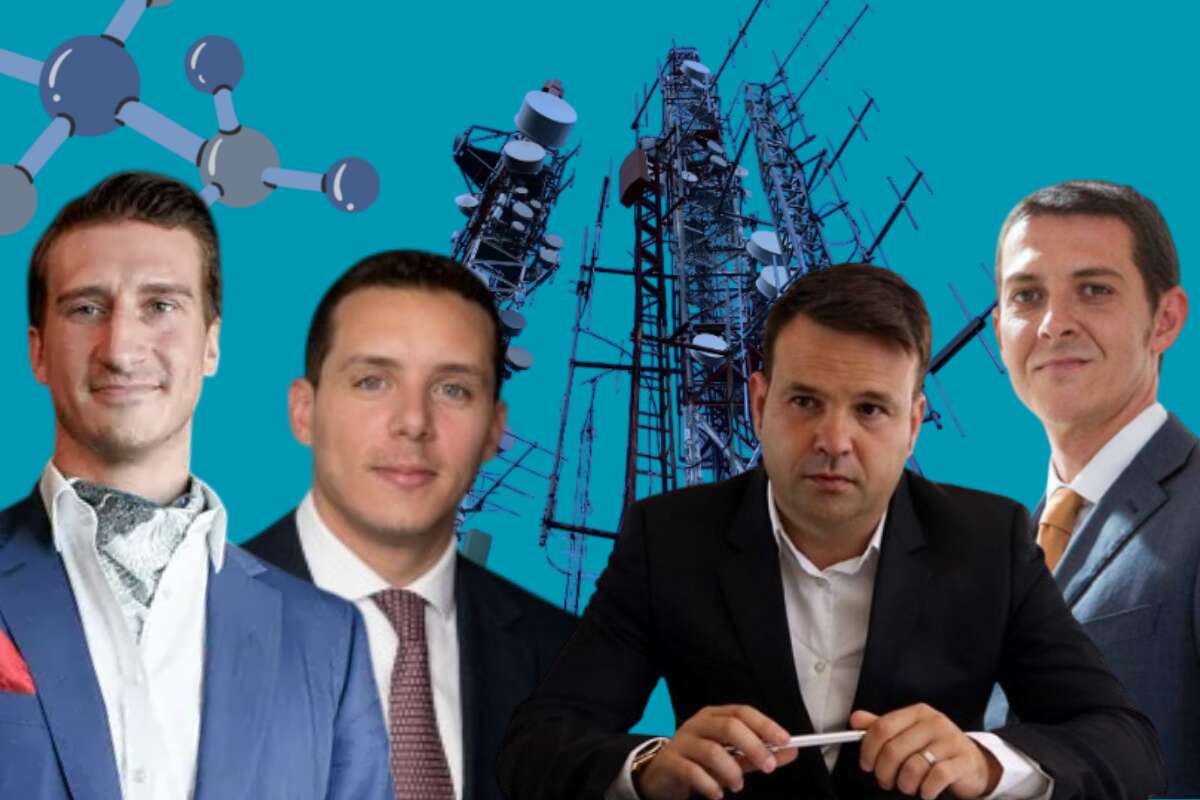 Pierre Vannineuse y Hugo Pingray (Alpha Blue Ocean), junto a José Elías (Ezentis) y Víctor Infante (Grupo Biat)