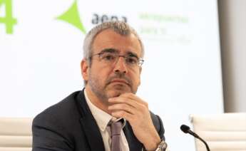 El presidente de Aena, Maurici Lucena, durante una rueda de prensa de presentación de resultados económicos de 2024.