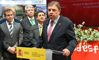 El ministro de Agricultura, Pesca y Alimentación, Luis Planas, durante su intervención en la inauguración de Expoliva.