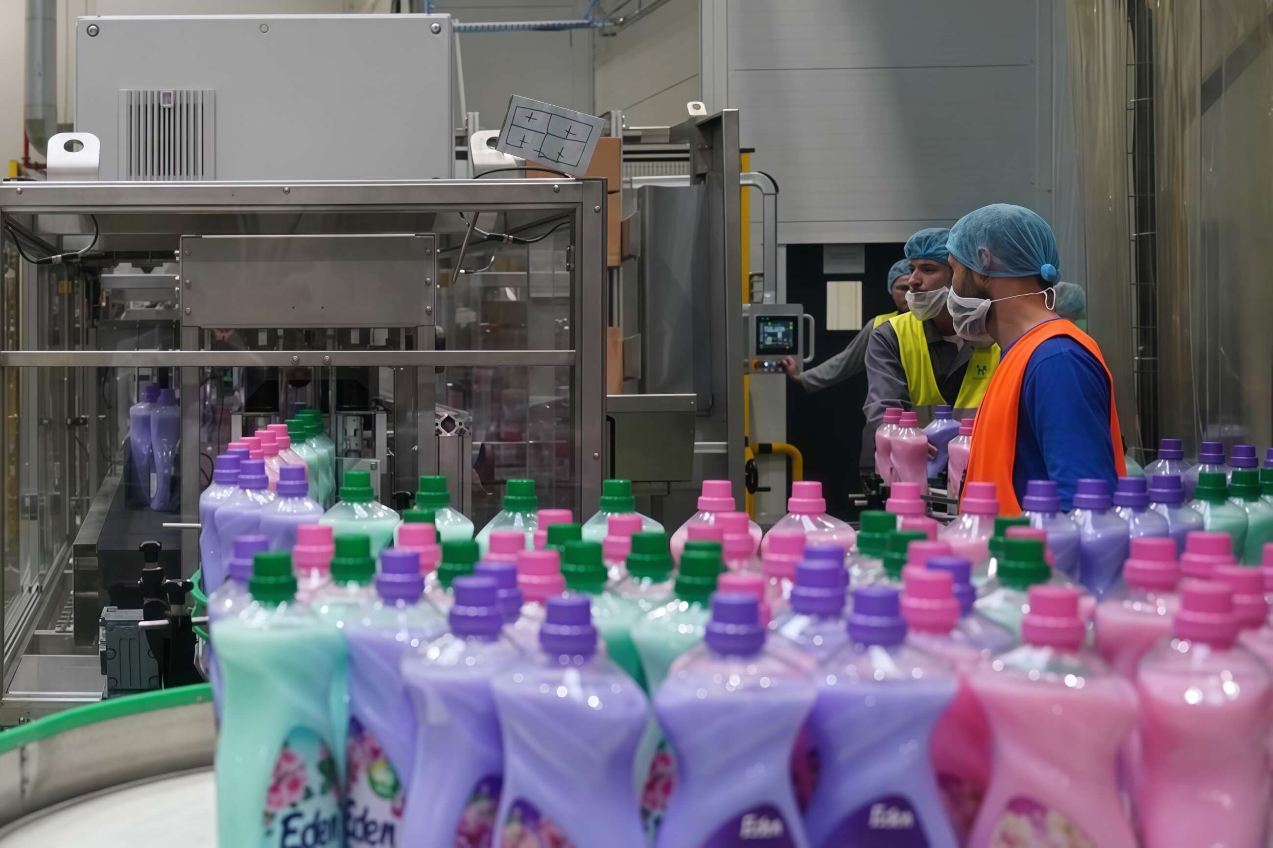 Trabajadores de Persán en la fábrica de Polonia.
